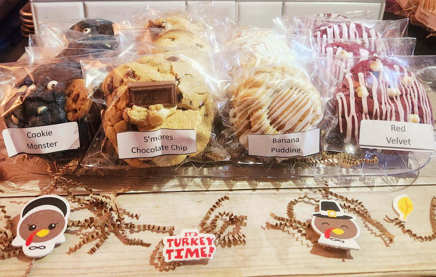 THANKSGIVING DAY SPECIAL - 2 Dozen (24) of Cookies of 4 Different Flavors of Your Choice 6 Cookies each Flavor. (Pickup Only)